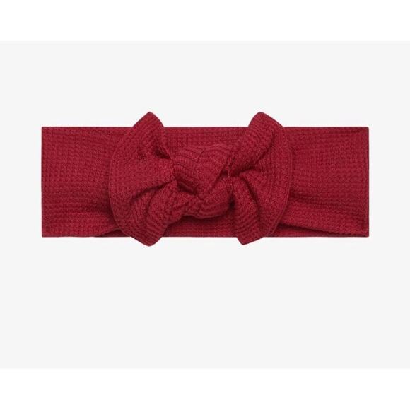 Posh Peanut Bamboo Bordeaux Waffle Swaddle with Headband Red Baby Blanket NWT - Picture 4 of 7